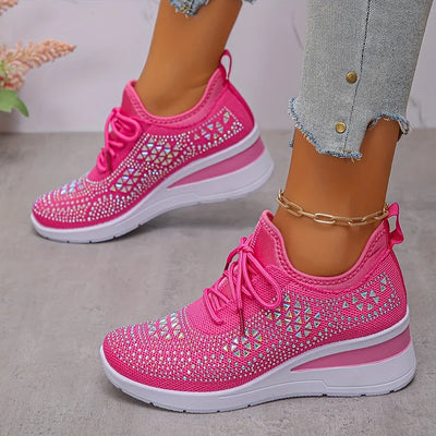 GISEL |  Orthopædiske sneakers med glitrende rhinsten