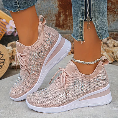 GISEL |  Orthopædiske sneakers med glitrende rhinsten