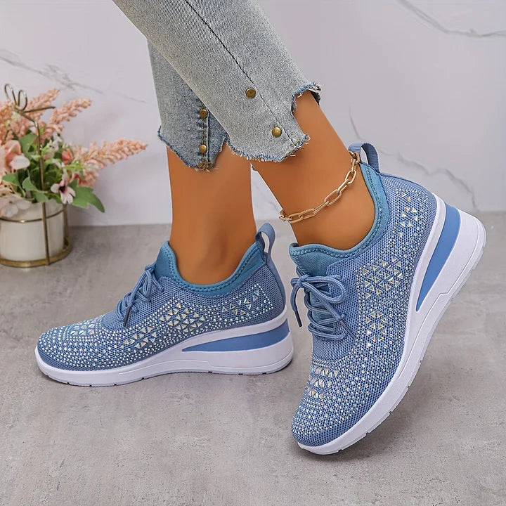 GISEL |  Orthopædiske sneakers med glitrende rhinsten