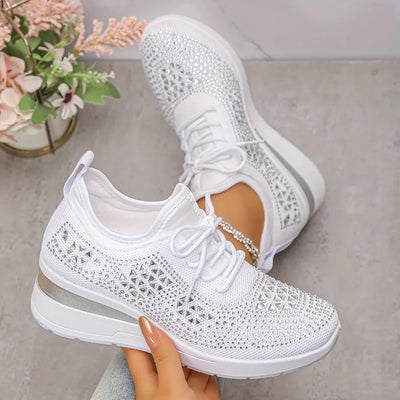 GISEL |  Orthopædiske sneakers med glitrende rhinsten