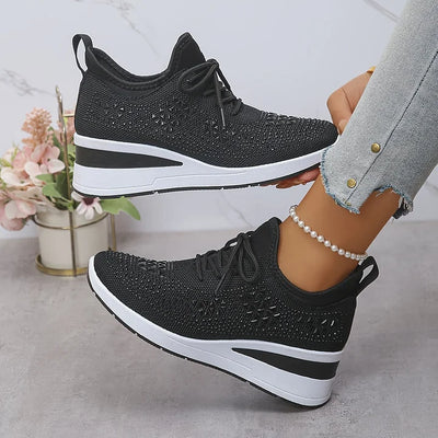 GISEL |  Orthopædiske sneakers med glitrende rhinsten