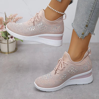 GISEL |  Orthopædiske sneakers med glitrende rhinsten