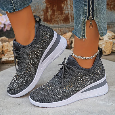 GISEL |  Orthopædiske sneakers med glitrende rhinsten