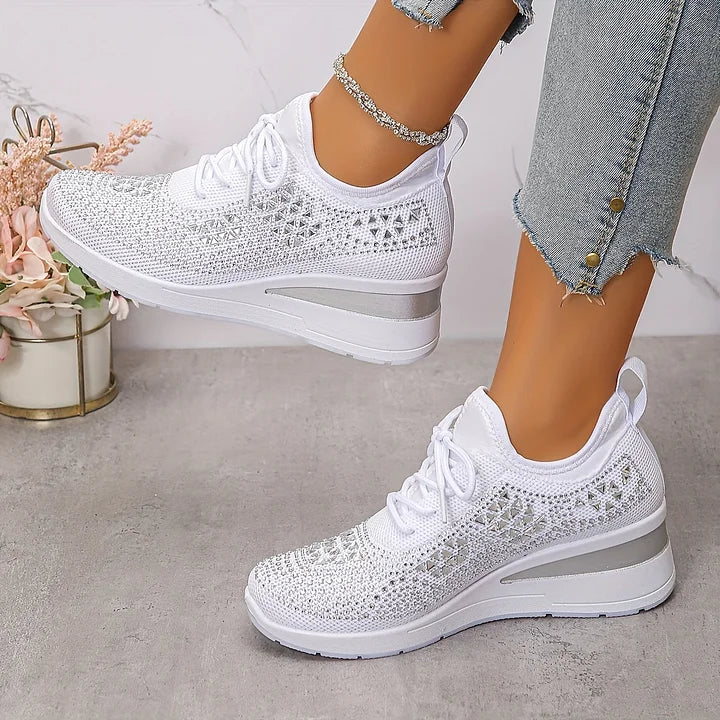 GISEL |  Orthopædiske sneakers med glitrende rhinsten