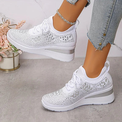 GISEL |  Orthopædiske sneakers med glitrende rhinsten