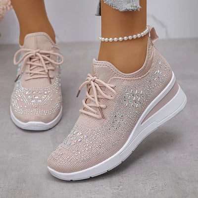 GISEL |  Orthopædiske sneakers med glitrende rhinsten