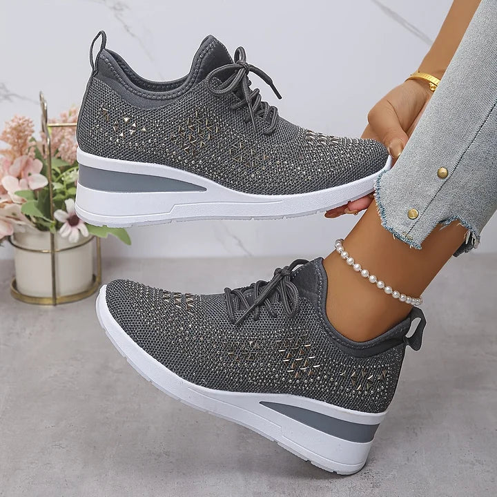 GISEL |  Orthopædiske sneakers med glitrende rhinsten