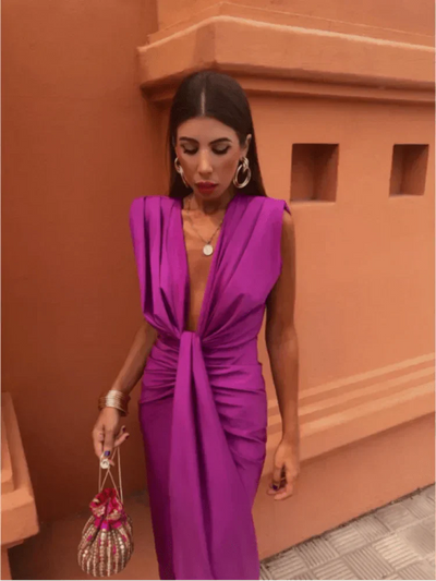 Cordelia | Abito Elegante Drappeggiato